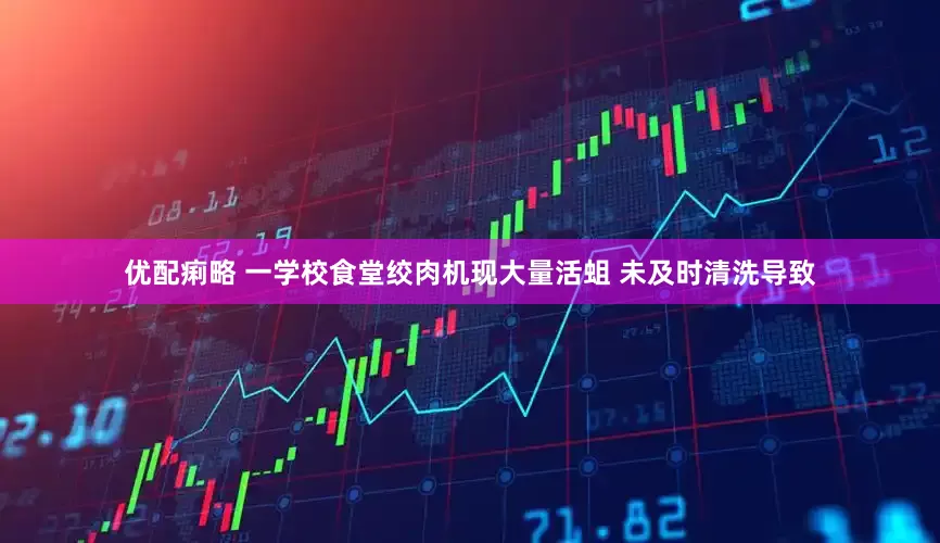 优配痢略 一学校食堂绞肉机现大量活蛆 未及时清洗导致