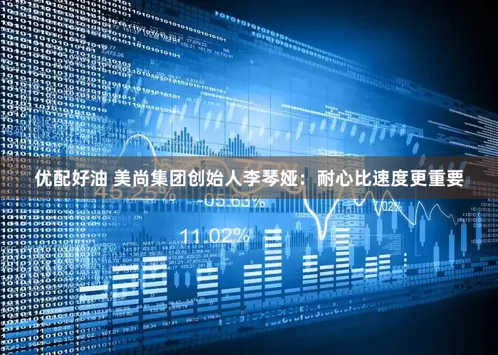 优配好油 美尚集团创始人李琴娅：耐心比速度更重要