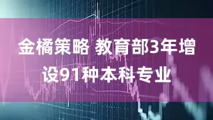 金橘策略 教育部3年增设91种本科专业